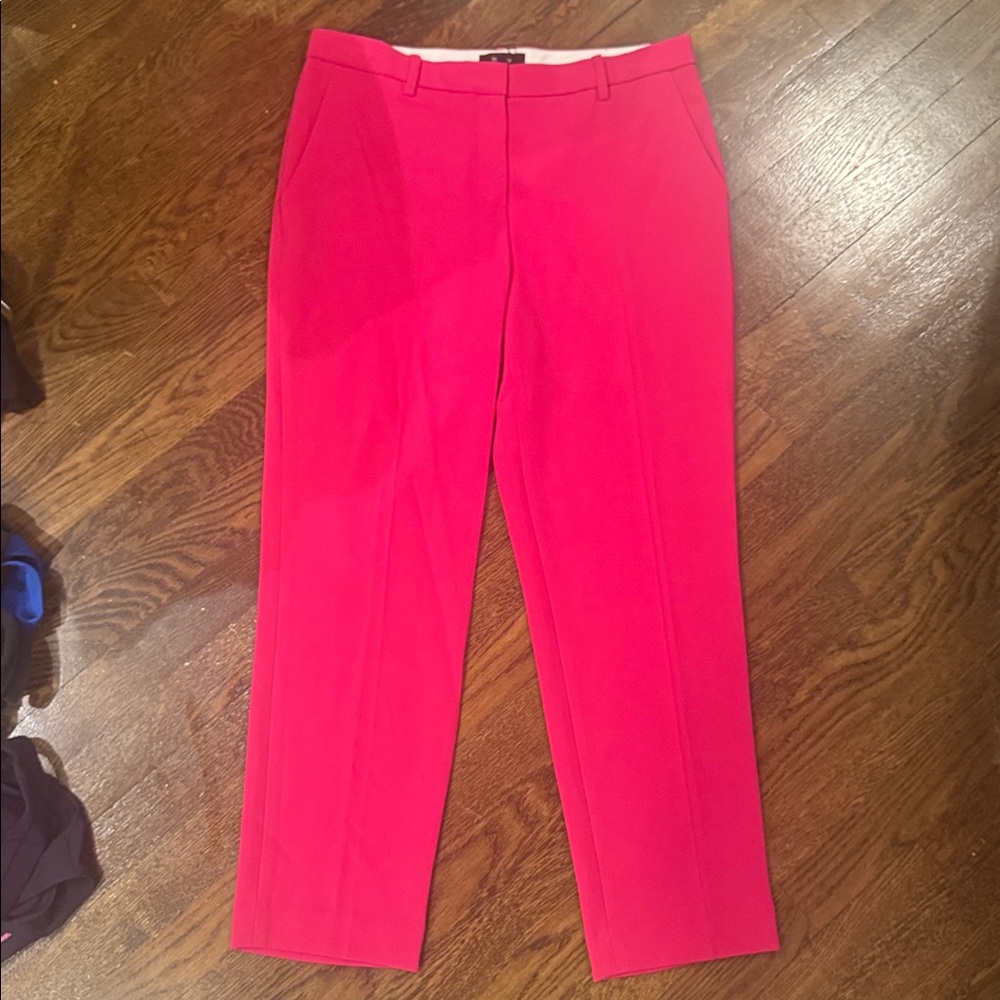 Theory magenta trousers size 6 NWT